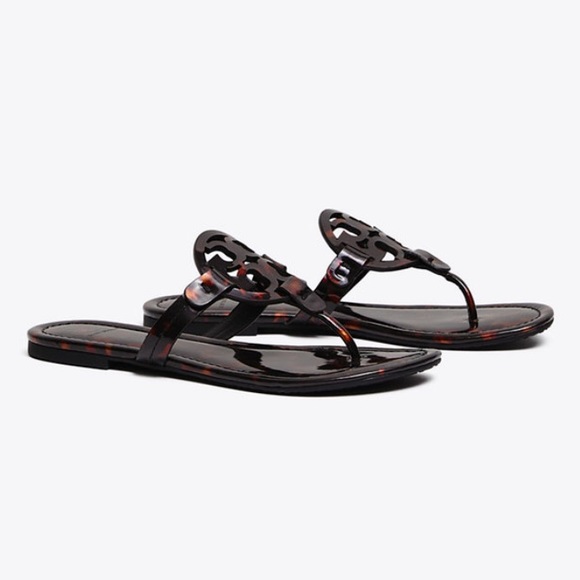 tory burch miller flip flop tortoise shell